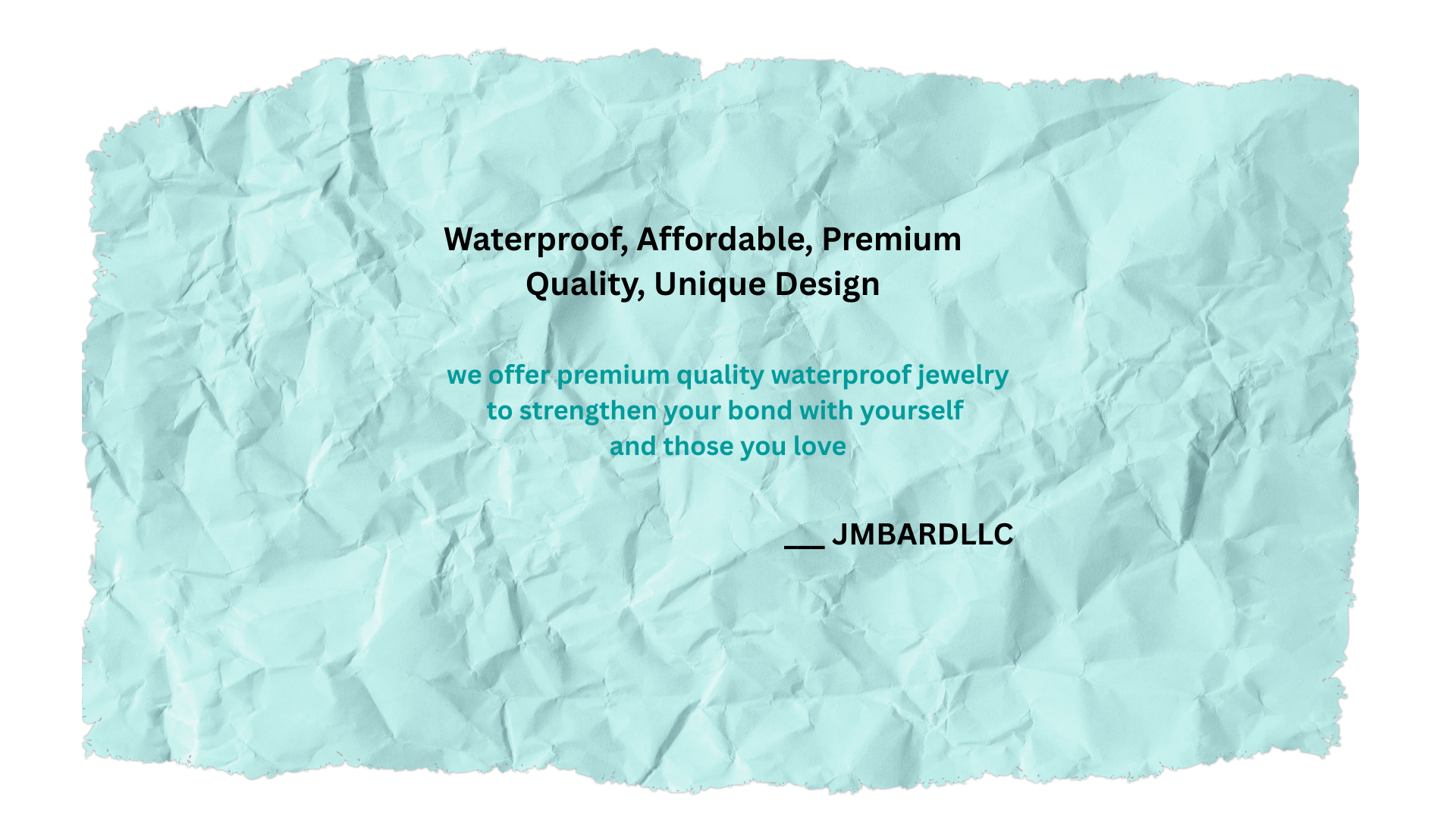 Waterproof, affordable premium quality, unique design jewelry store banner