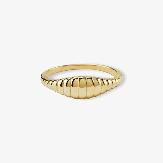 Gold-plated waterproof croissant-style tail ring, premium quality
