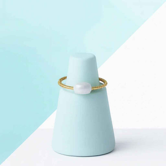 Pearl Solitaire Ring